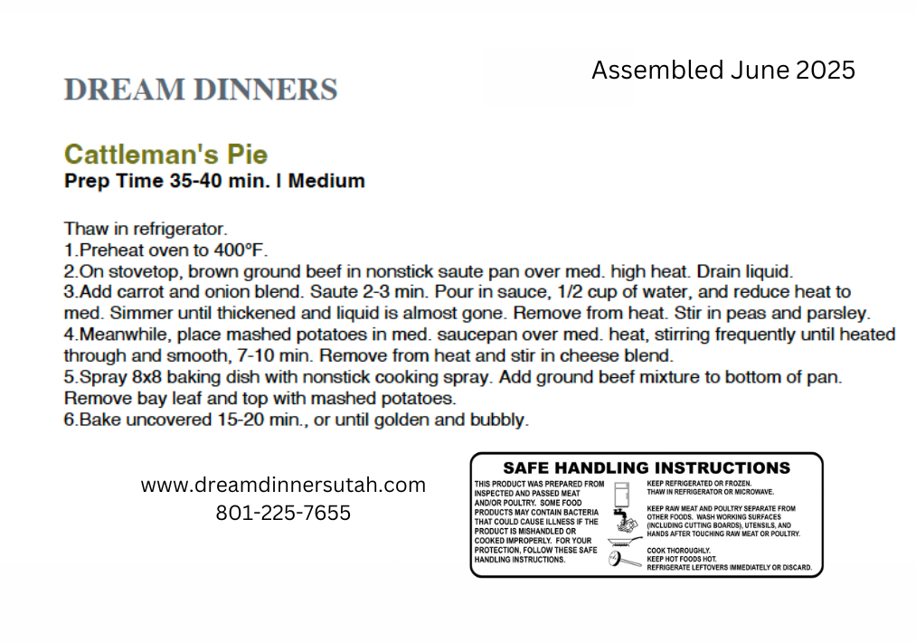 Cattlemans Pie - MEDIUM