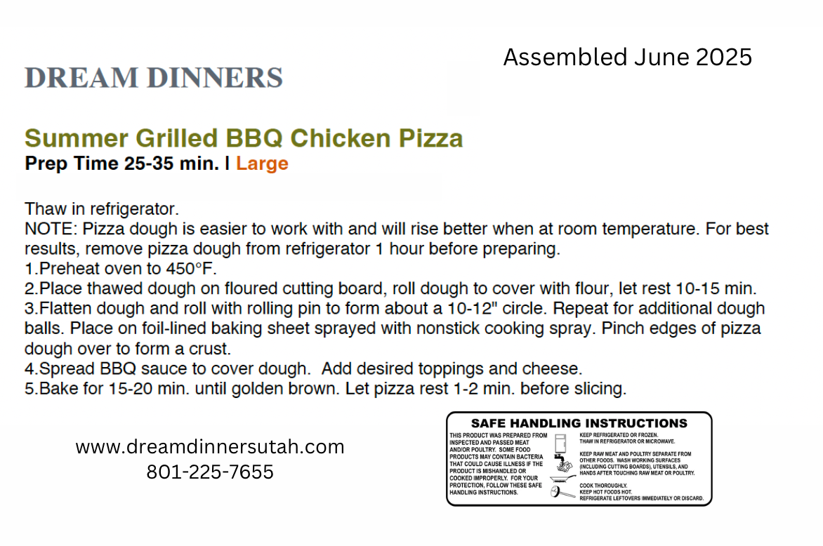 Summer Grilled Pizza - LARGE