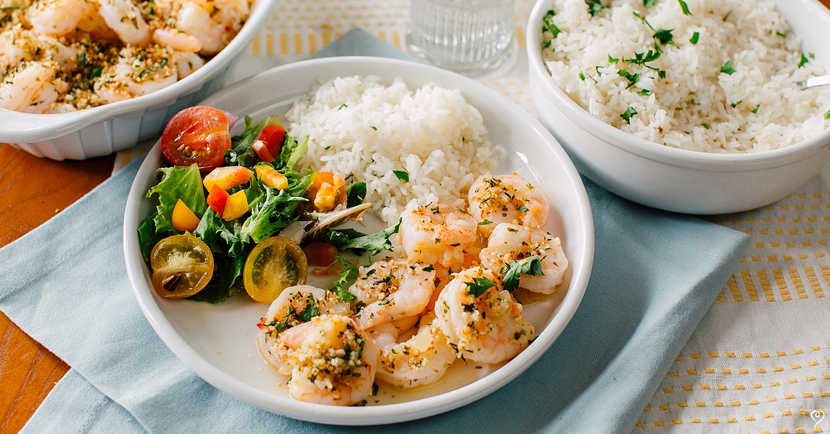 Crispy Garlic Shrimp over Rice - MEDIUM