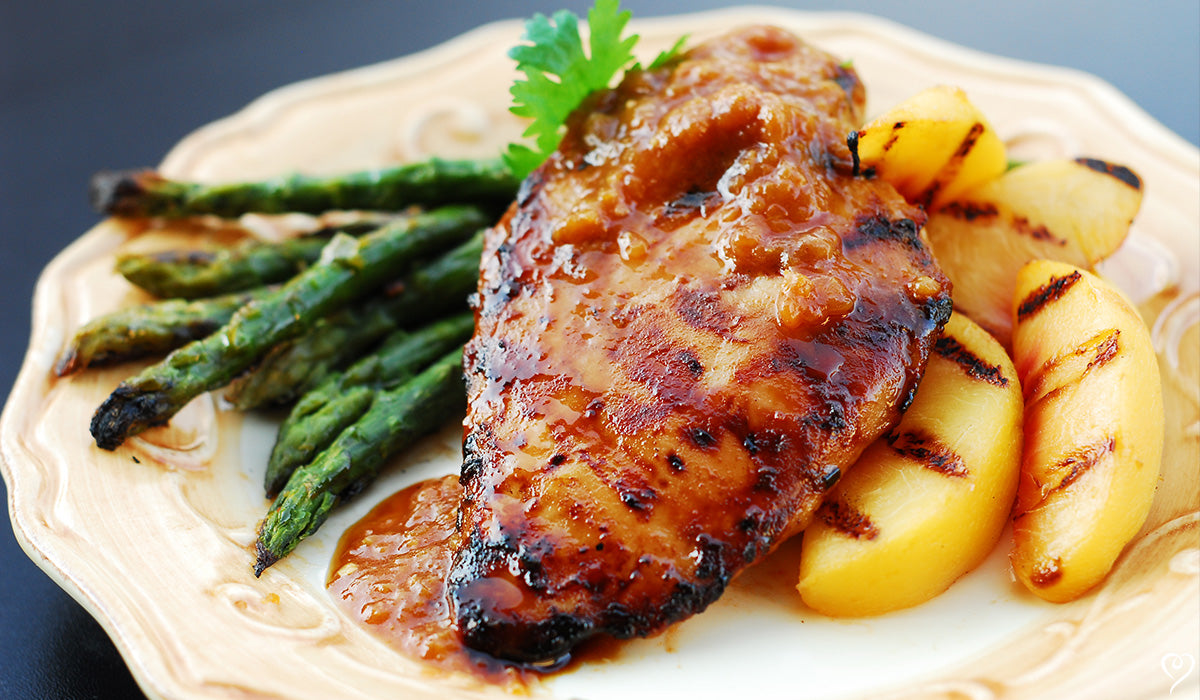 Peach Bourbon Chicken + Side - MEDIUM