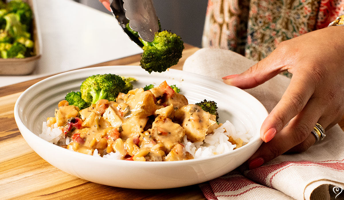 Thai Peanut Chicken over Jasmine Rice - MEDIUM