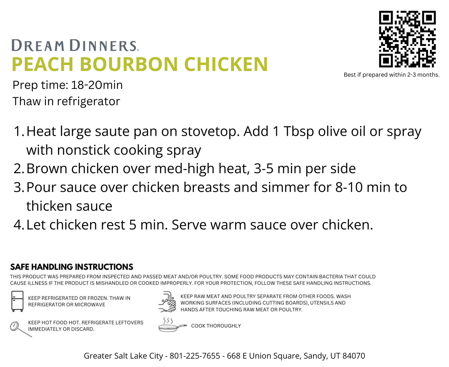 Peach Bourbon Chicken + Side - MEDIUM