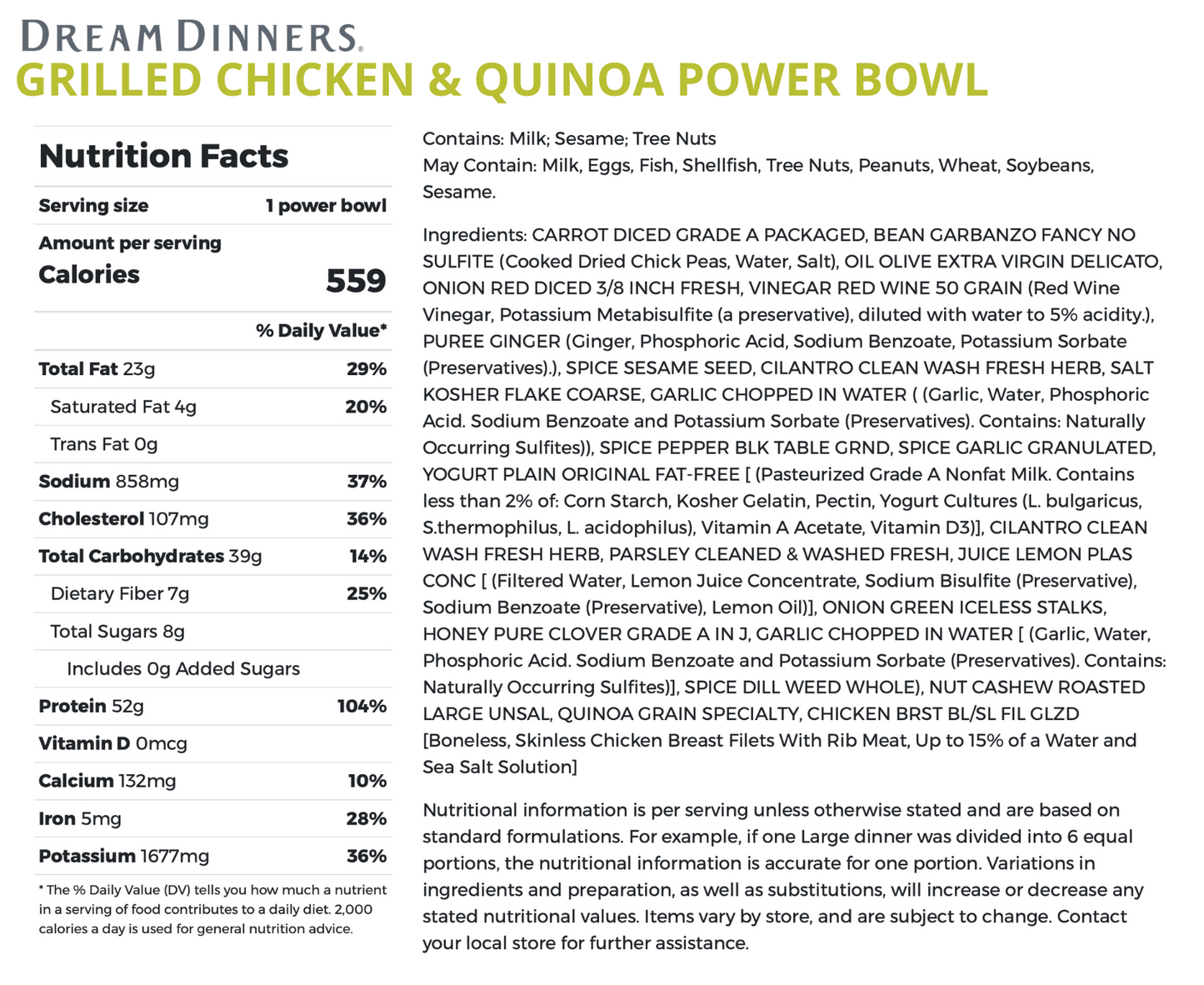 Grilled Chicken & Quinoa Power Bowl - MEDIUM